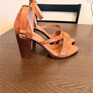Mexican style heeled sandals